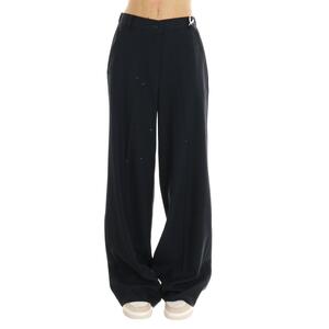 PANTALONE GESSATO NERO